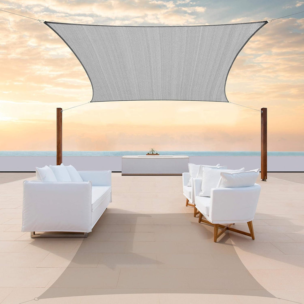 Turquoise Sun Shade Sail Rectangle Pergola Canopy Patio Pack of 2 H32616