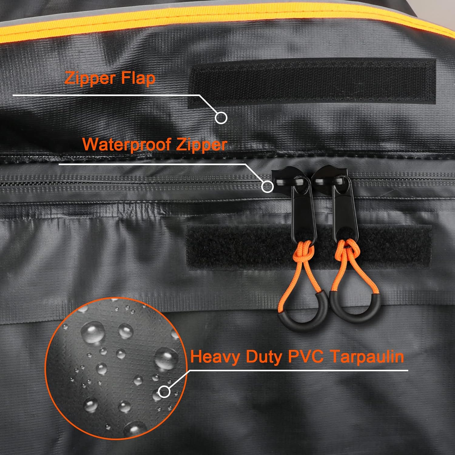 20 Cubic Feet Waterproof Soft Shell Rooftop Cargo Carrier with Reflective Strip and Anti-Slip Mat T79624
