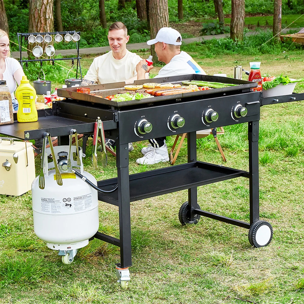 4 Burner Foldable Outdoor Propane Gas Grill Z3266