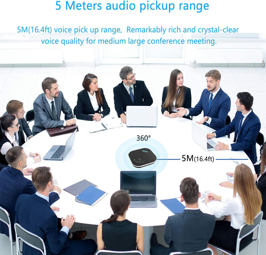 Bluetooth Speakerphone Conference Microphone with Daisy Chain Wireless Speakers P905886