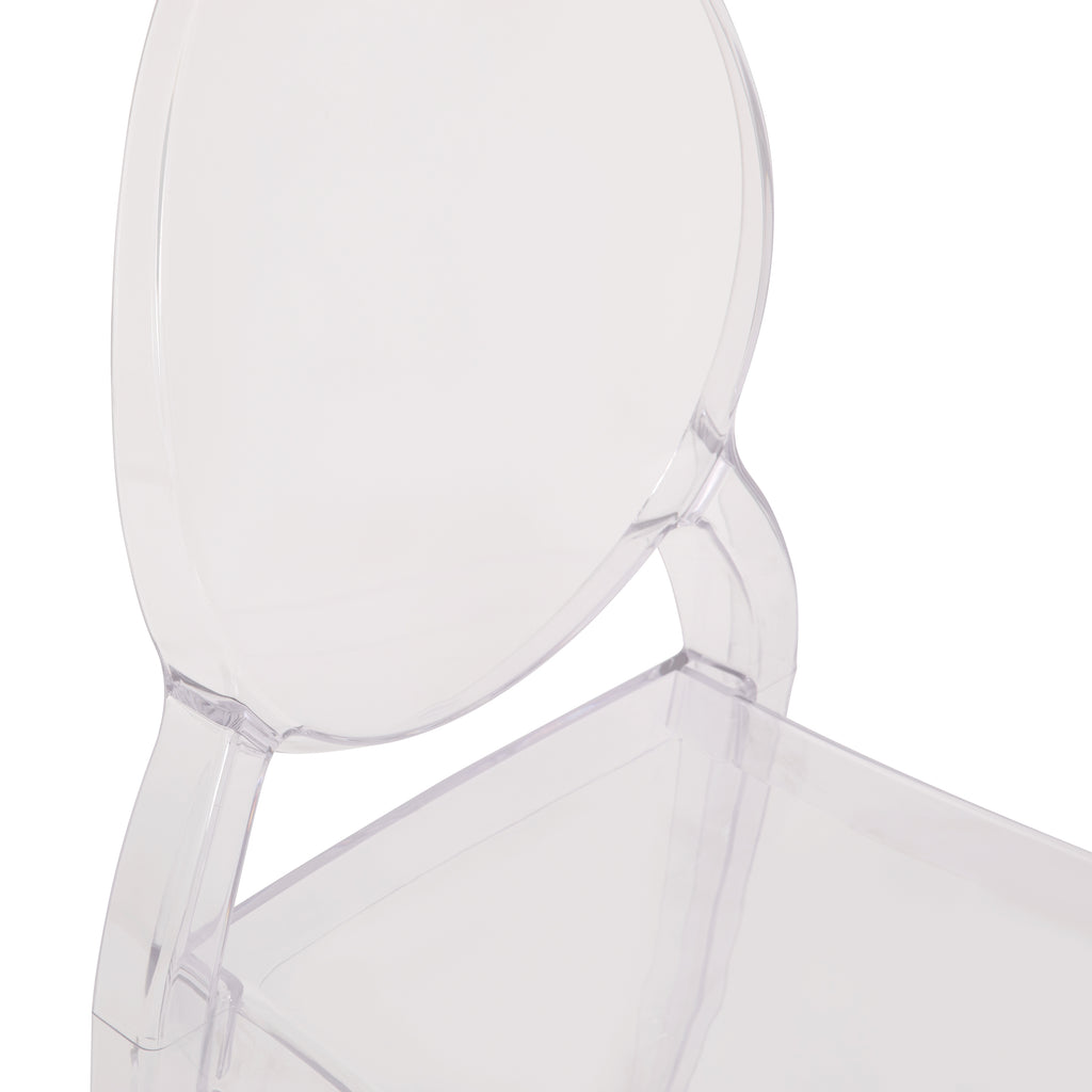 Set of 4 Transparent Resin Ghost Chairs Q673