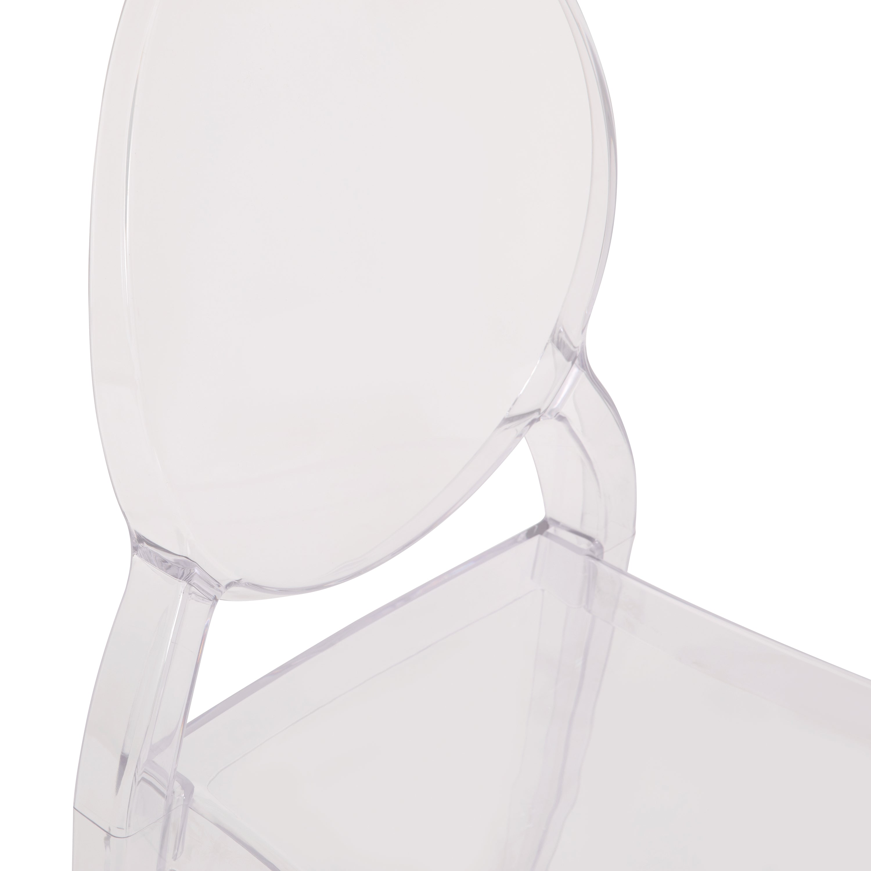 Set of 4 Transparent Resin Ghost Chairs Q673