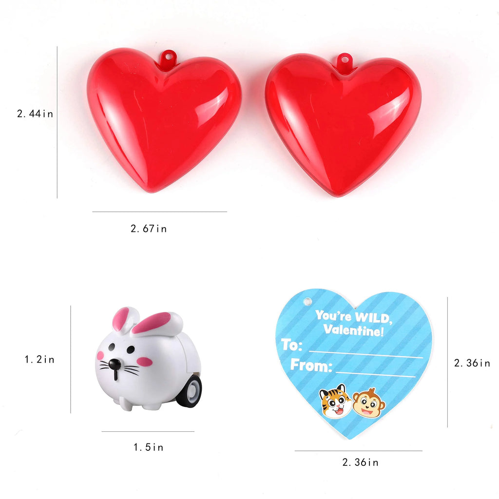 28 Pack Kids Valentine Toys Cars Party Favors Set with Cards R341947