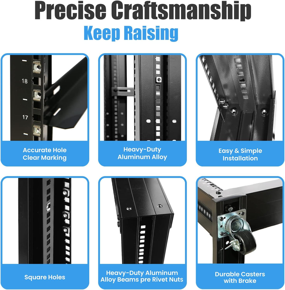 22U 4 Post Open Frame 19inch Server Rack 31" Deep V515