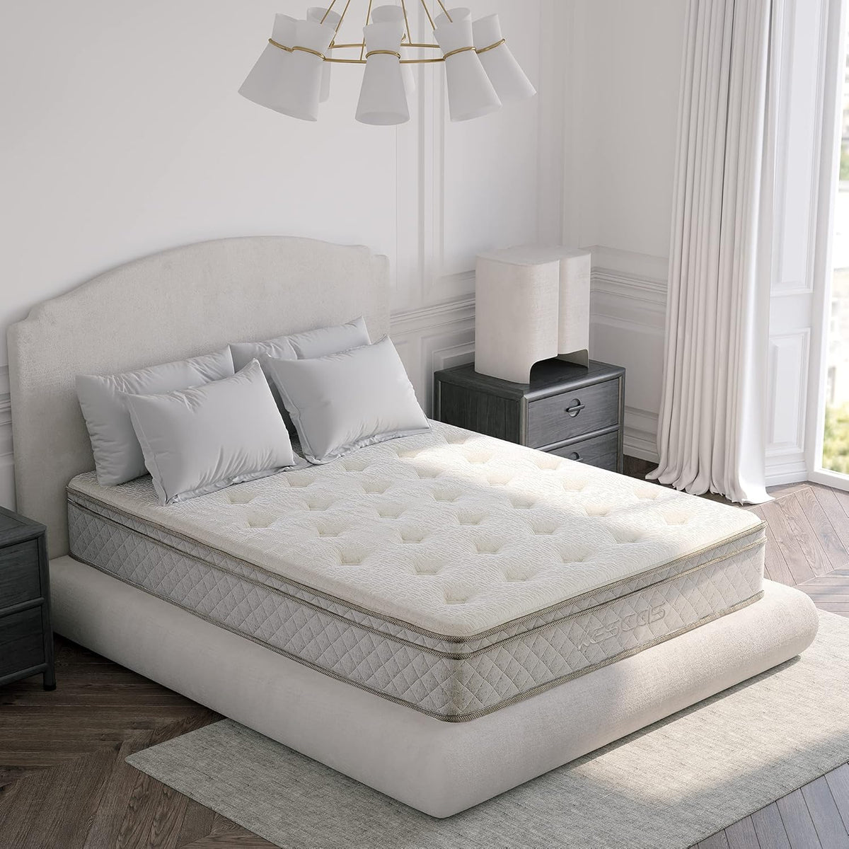 Twin 10 Inch Euro Top Memory Foam Hybrid Mattress O34053