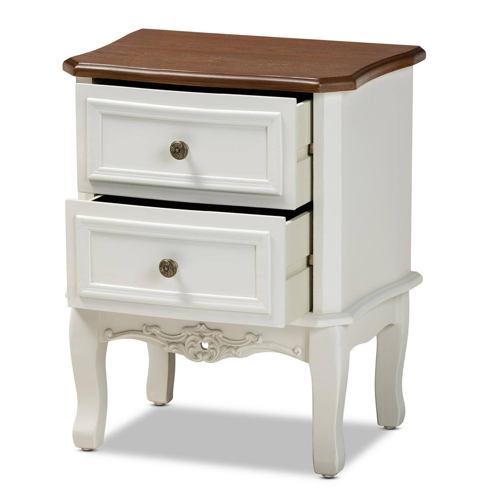 French White and Cherry Brown Dresser G1421