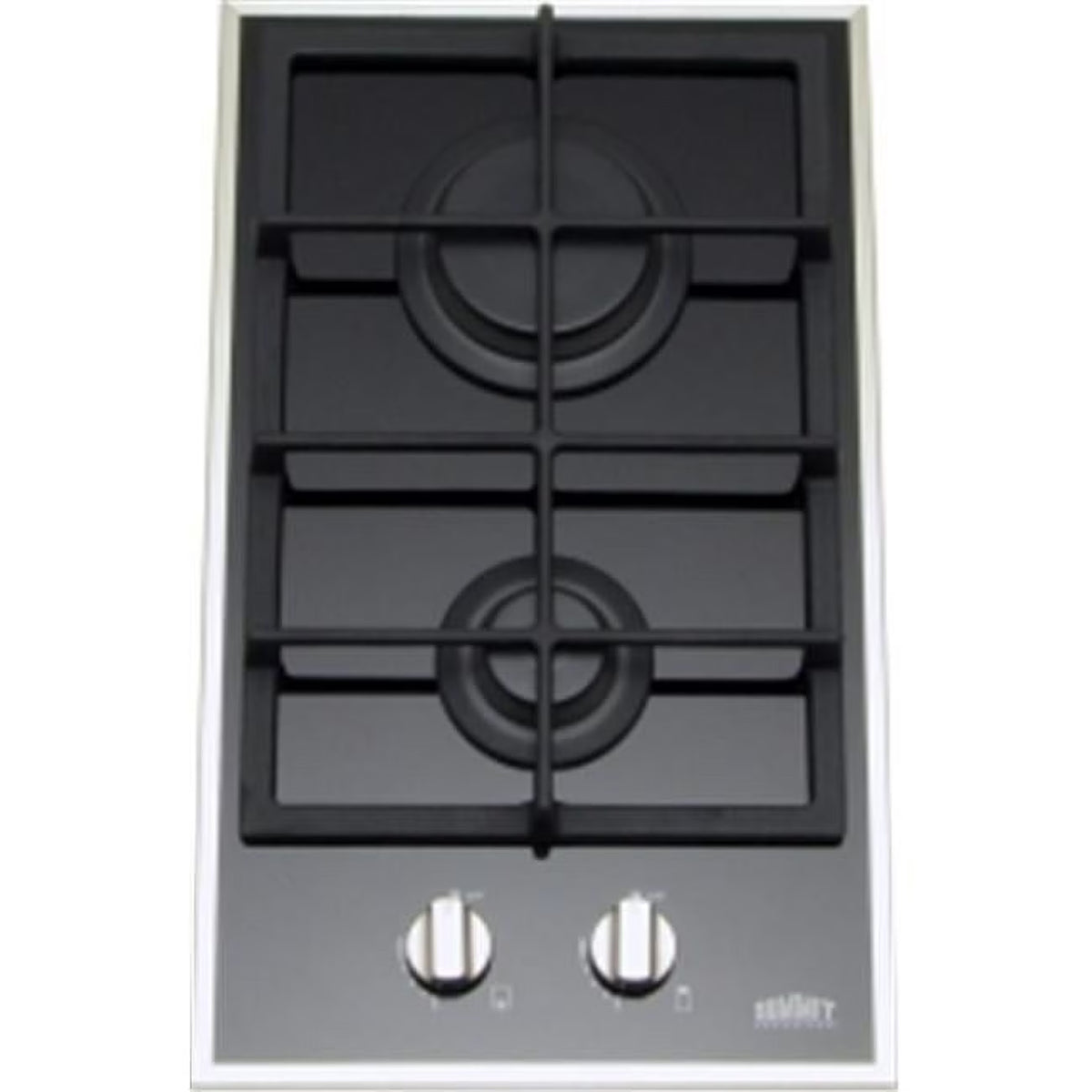 2 Burners Black Gas-on-Glass Cooktop Y324