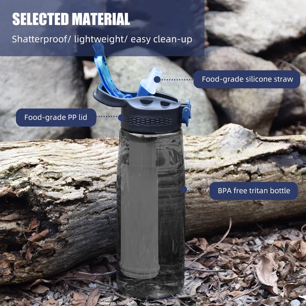 Lightweight Tritan Water Bottle with Filter, Lockable Lid N88237