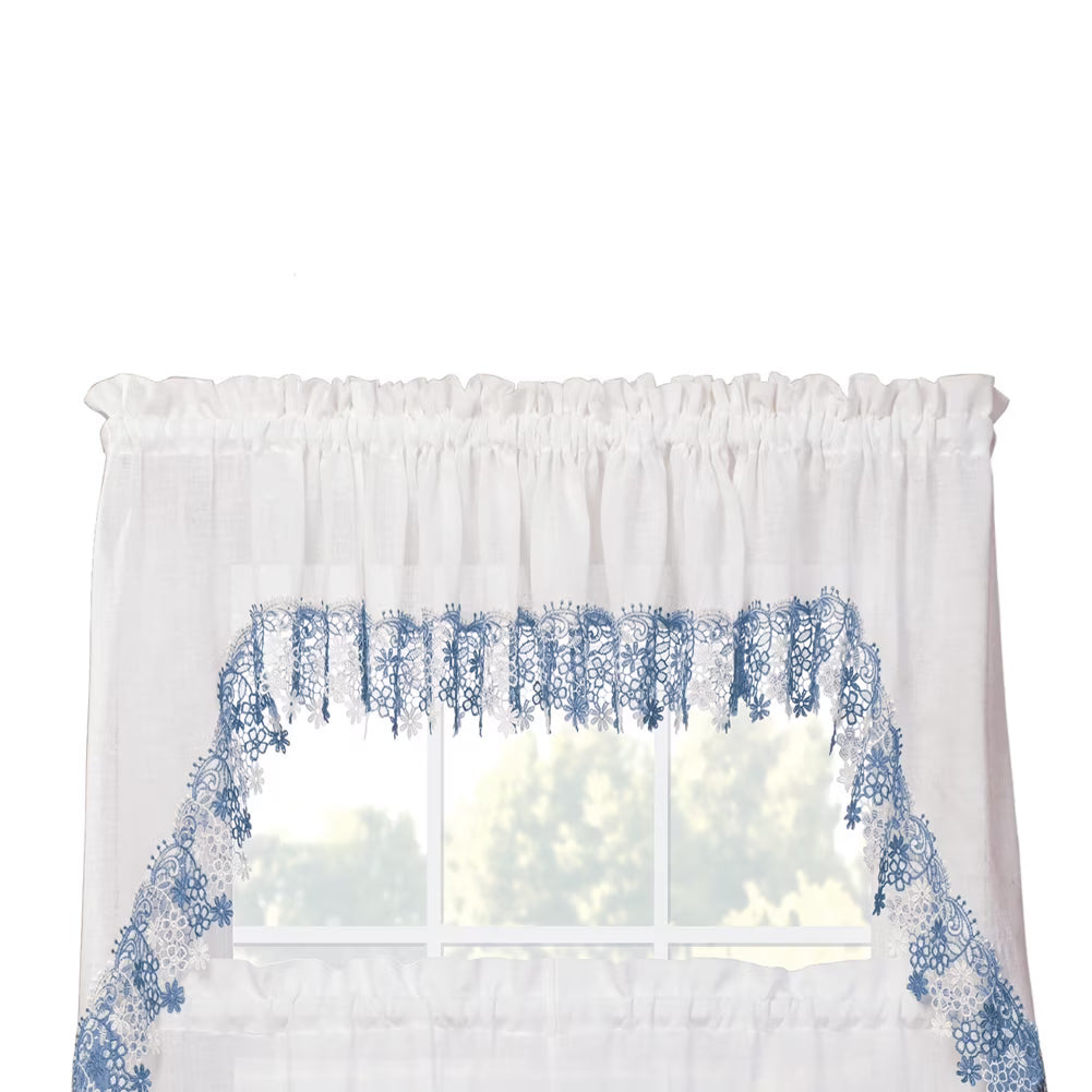 Blue Swag Valance J827