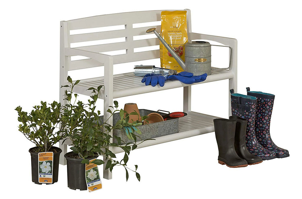 Solid Birch Wood Bench with Back F9713