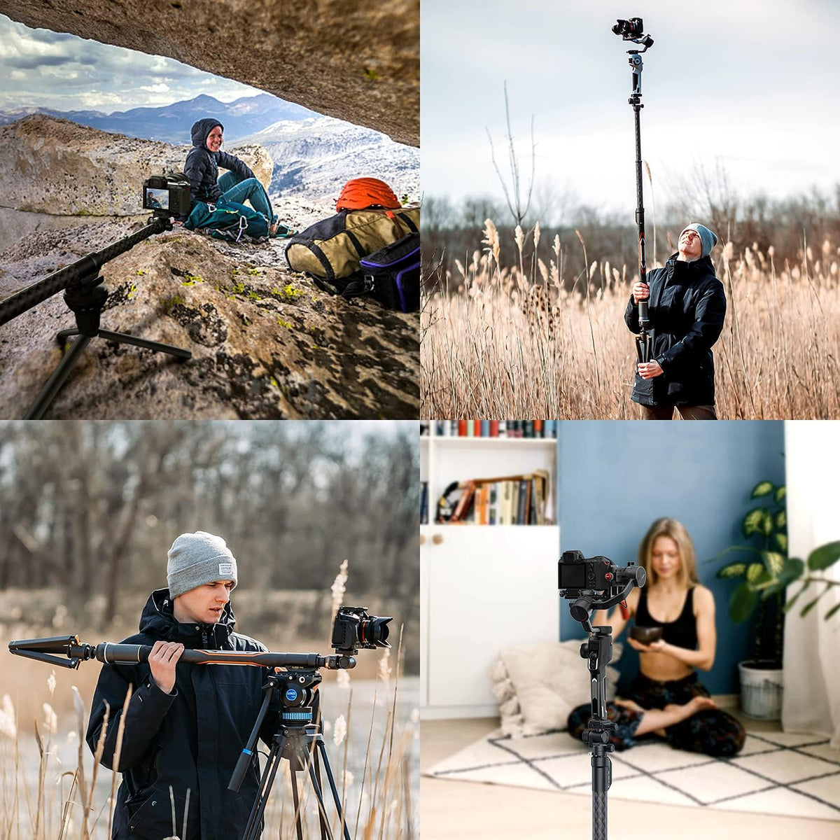 Motorized Monopod Camera Slider with Pan and Tilt Head & Tripod Q51120