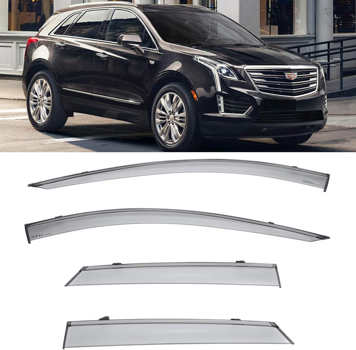 Window Visors with Black Trim A63214
