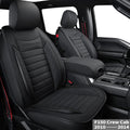 Black Faux Leather Seat Covers for F150 Crew Cab B252230