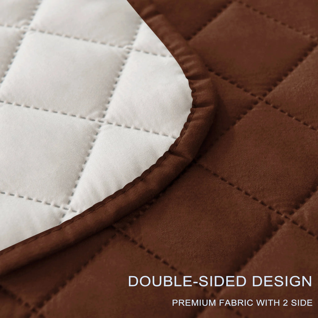 Reversible Recliner Sofa Slipcover with Side Pockets Y298