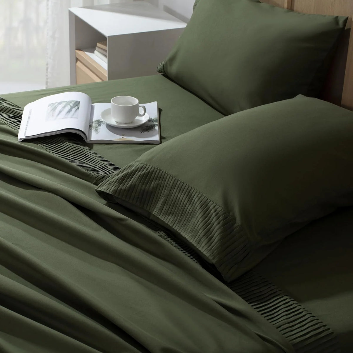 King Size 4 Pieces Microfiber Deep Pocket Bed Sheet Set R530