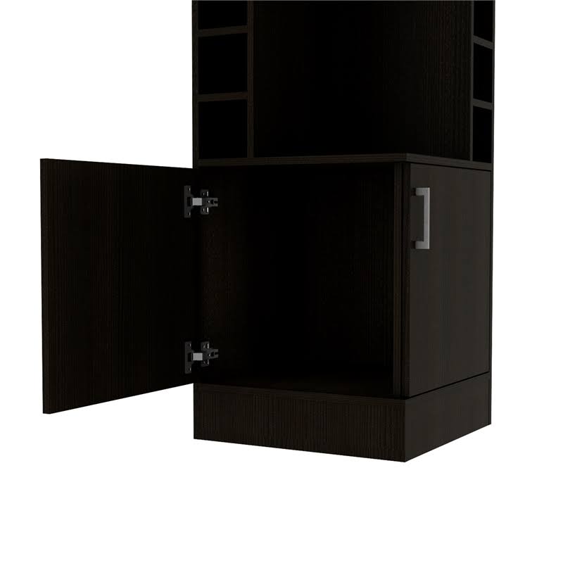 Black Corner Bar Cabinet Q45374