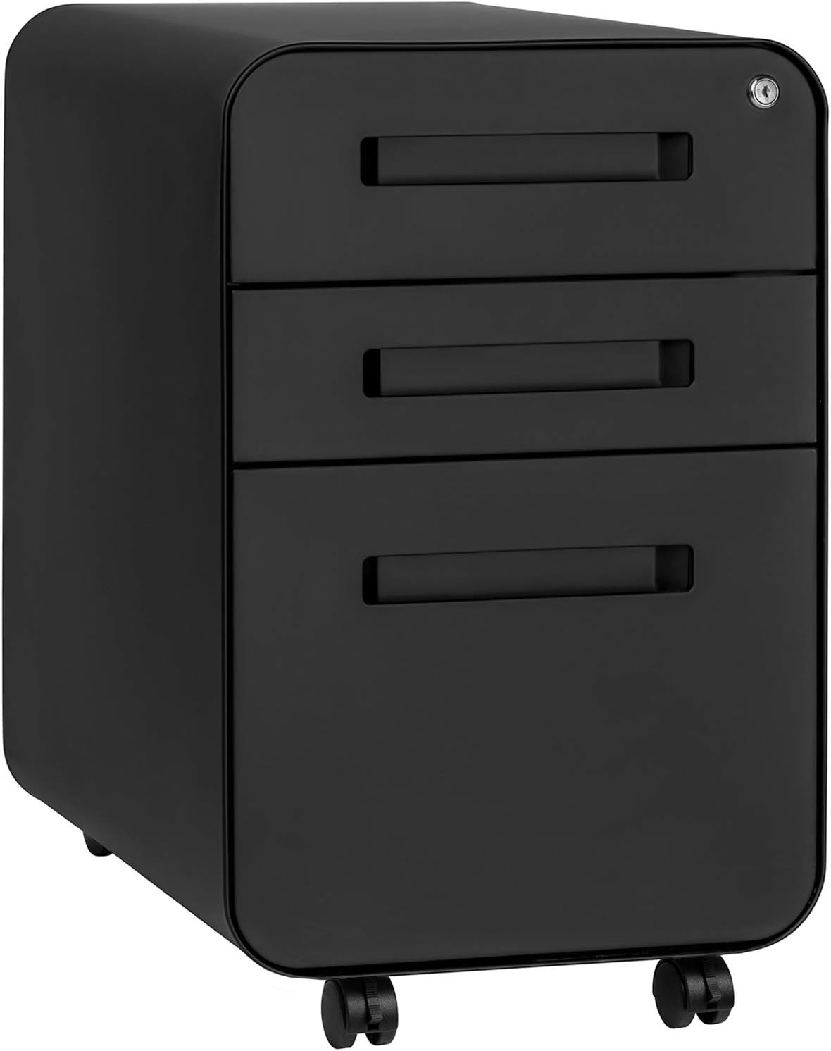 3-Drawer Mobile File Cabinet, Dark Grey A178