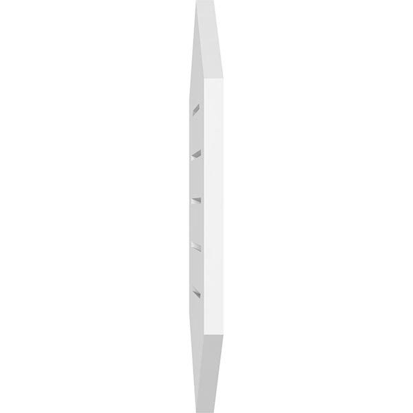 16x22W x 22x22H Vertical Peaked Surface Mount PVC Gable Vent 9/12 Pitch J212