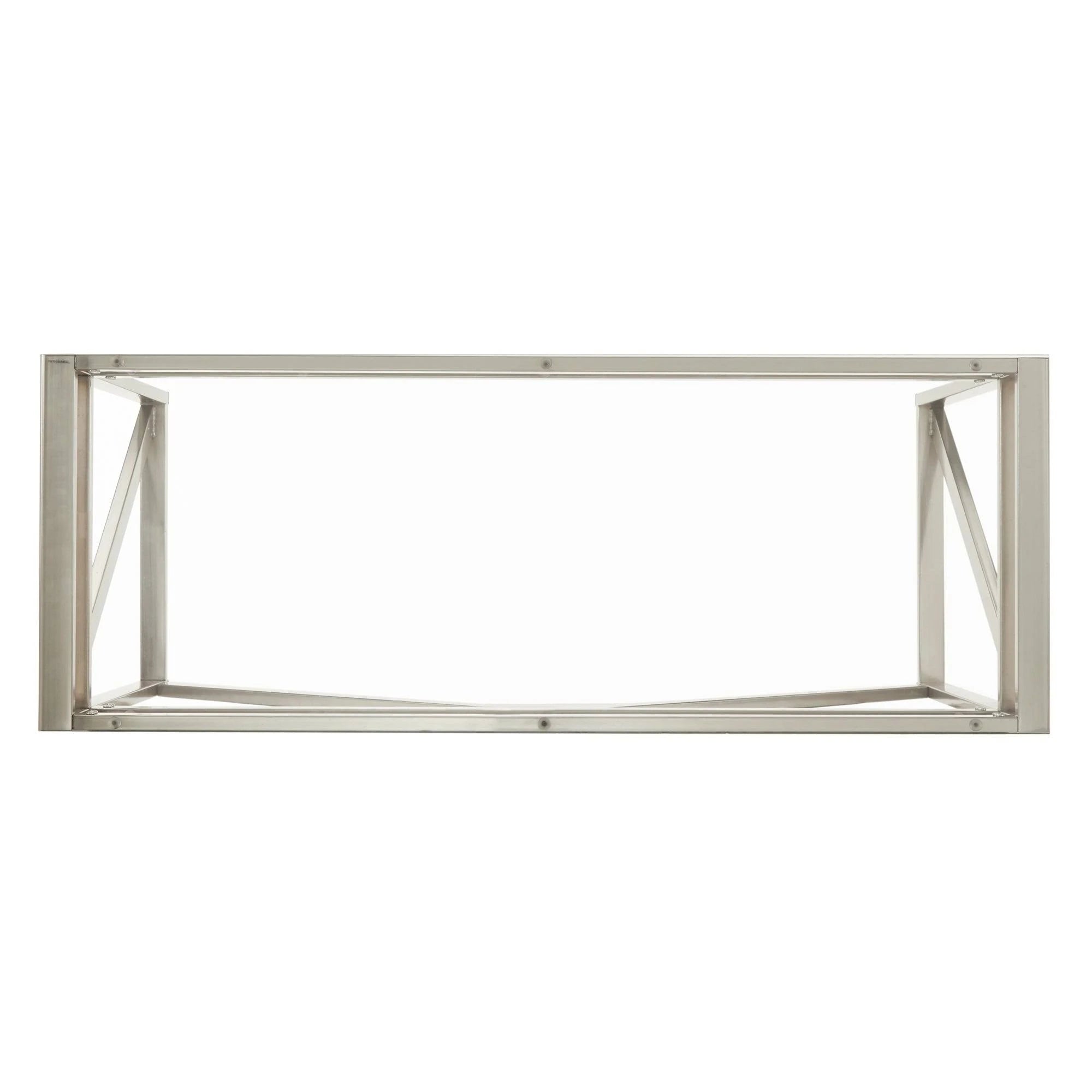 Brushed Nickel Glass Sofa Table S380