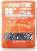 36 Inch Full Chisel Chainsaw Chain 3/8 Pitch 0.063 Gauge 114 Drive Link P63723