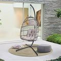 Dark Gray/Tan Porch Swing with Stand S976