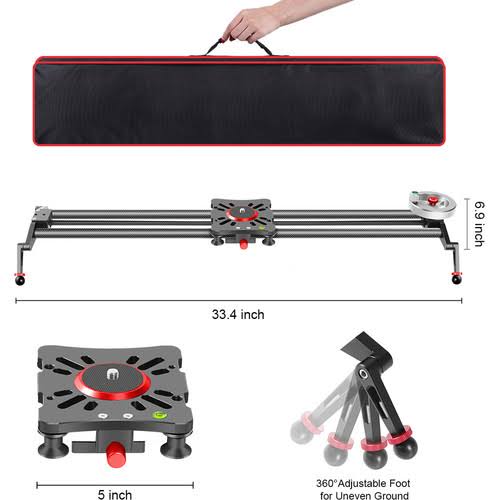Carbon Fiber Camera Slider with Flywheel W258854