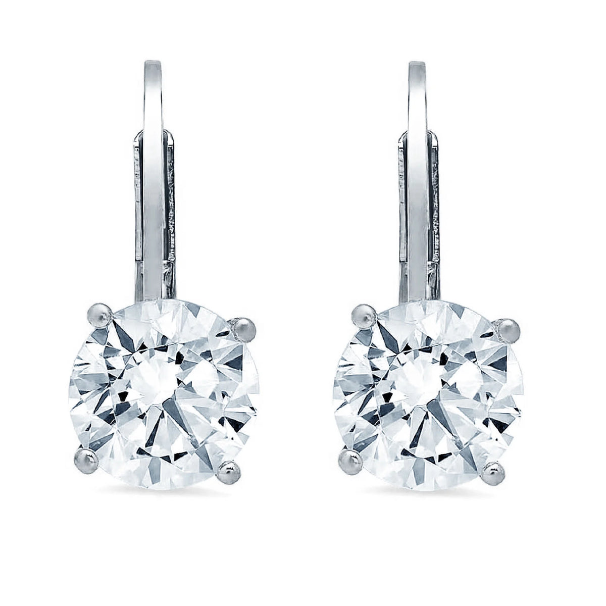 18K White Gold Earrings F80261