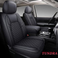 Black-and-Red Waterproof Leather Seat Covers Full Set 5PCS W713938