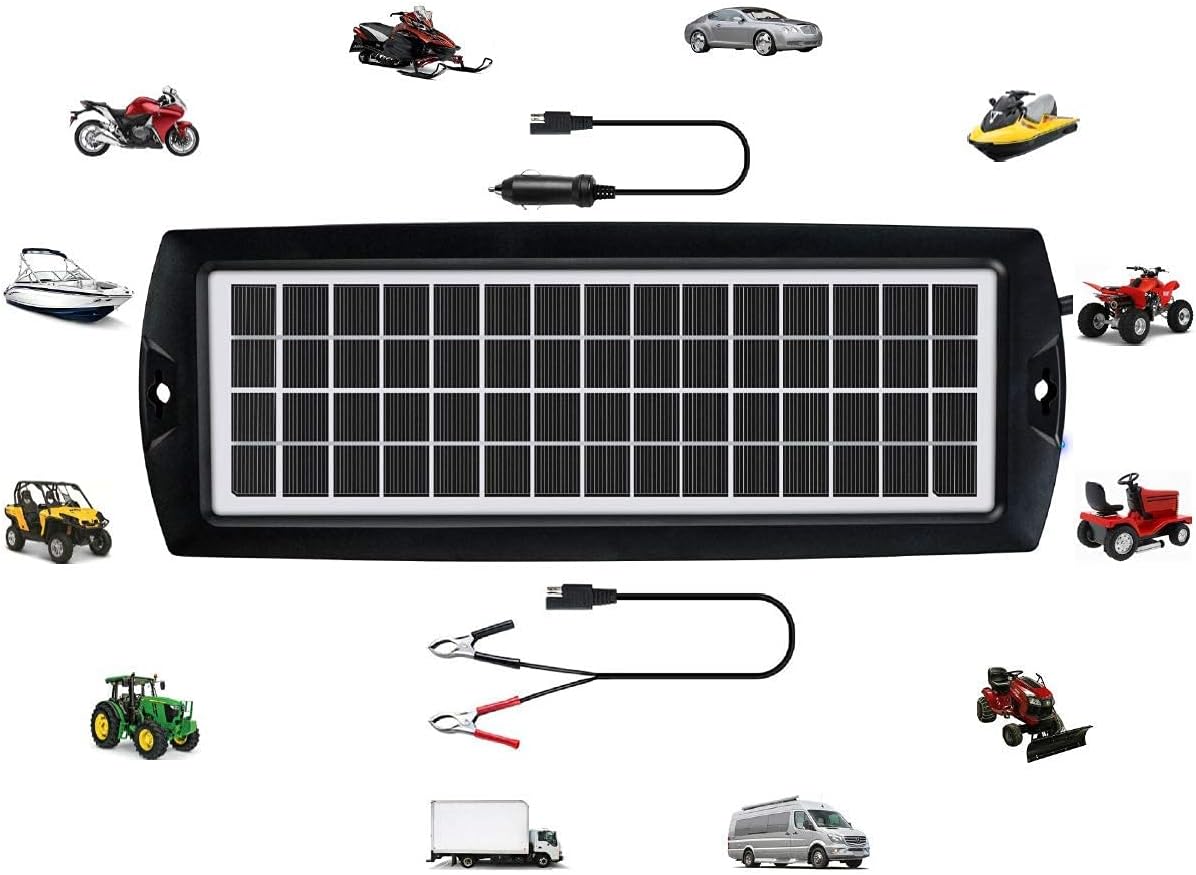 5W 12V Solar Car Battery Trickle Charger Maintainer J570