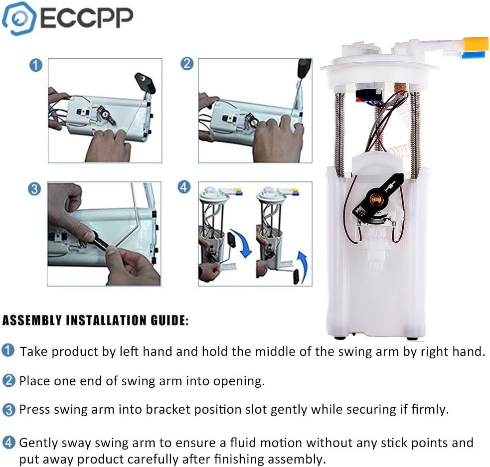 Electric Fuel Pump Module Assembly with Sending Unit for Chevrolet Suburban for GMC Yukon XL 1500 V8 5.3L 6.0L Pack of 2 L2896