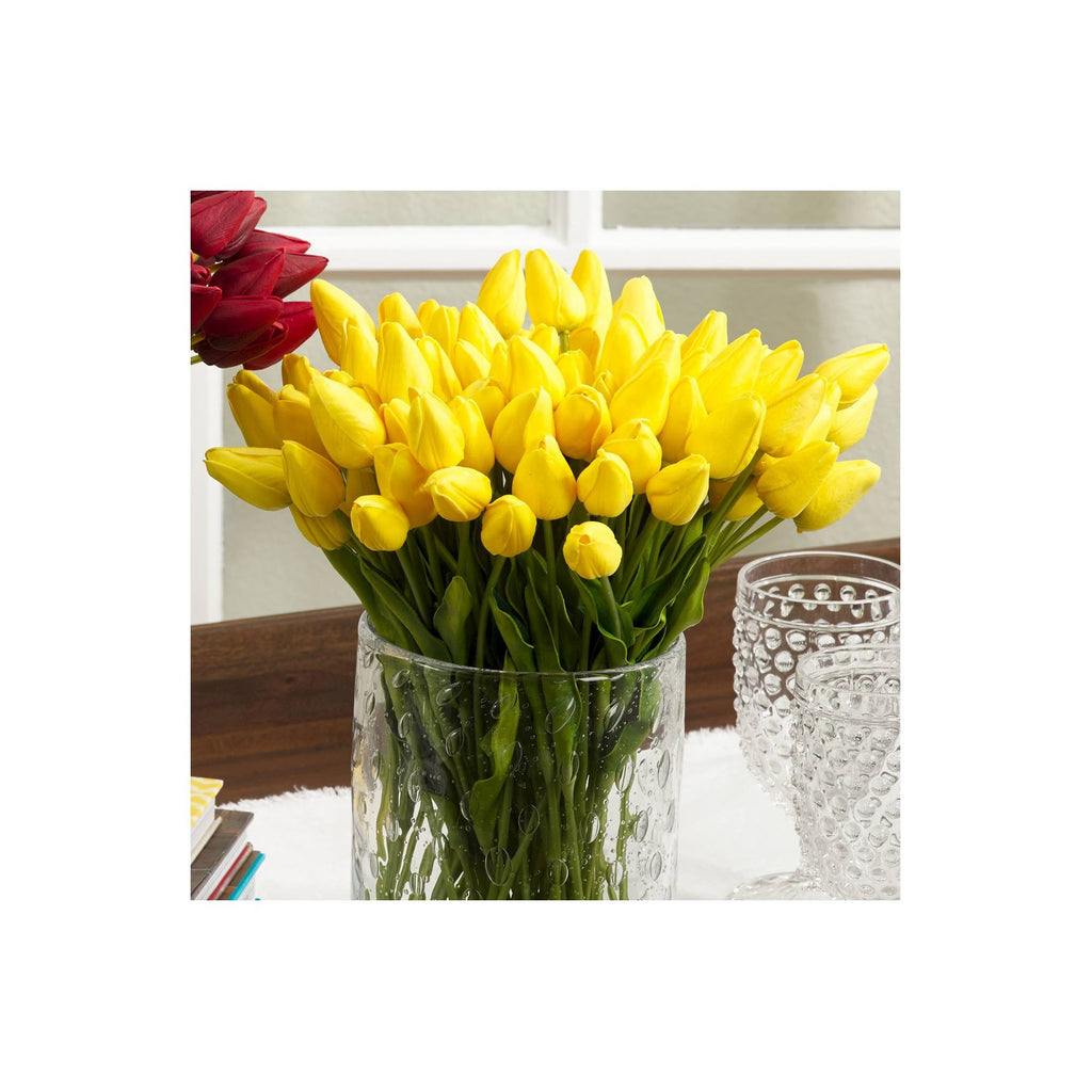 Yellow Petite Tulip 9-Piece Bunch Long Set of 12 Pcs A6593